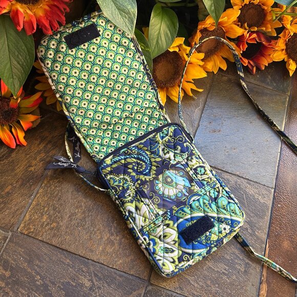 Vera Bradley Mini Hipster Crossbody in Rhythm and Blues Pattern (Like Ne… - Picture 12 of 14